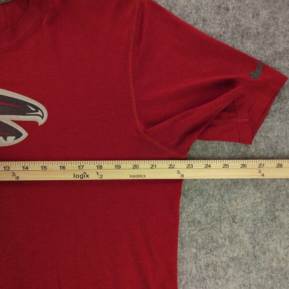 Atlanta Falcons Shirt Mens XL Red NFL Football Dri Fit Nike Tee Short Sleeve - Picture 4 of 8